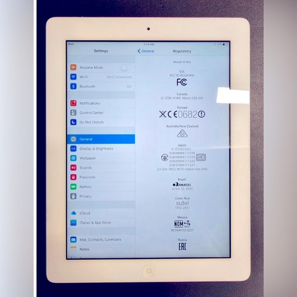 Apple iPad Gen3 A1416 64GB White (Wi-Fi + Cellular Unlocked 